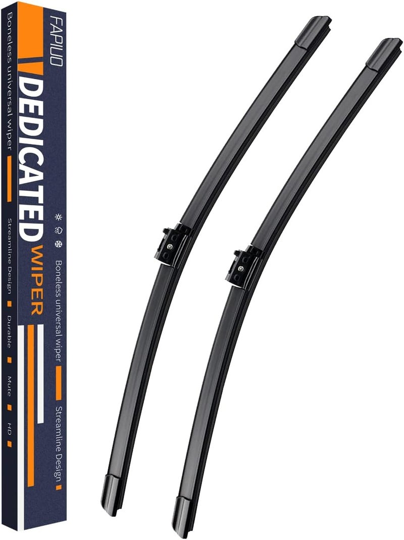 FAPIUO Replacement for Mercedes-Benz C300 2015-2019,C43 AMG 2017-2019 Silent Wipers - Front Windshield Wipers 22"+22" Blade Set (2 Pack） - Image 1